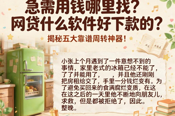 急需用钱哪里找？网贷什么软件好下款的？揭秘五大靠谱周转神器！