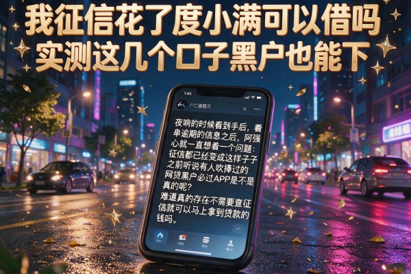 我征信花了度小满可以借吗，实测这几个口子黑户也能下