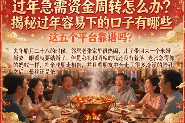 过年急需资金周转怎么办？揭秘过年容易下的口子有哪些，这五个平台靠谱吗？