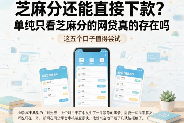 芝麻分还能直接下款？单纯只看芝麻分的网贷真的存在吗，这五个口子值得尝试
