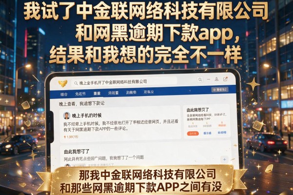 我试了中金联网络科技有限公司和网黑逾期下款app，结果和我想的完全不一样