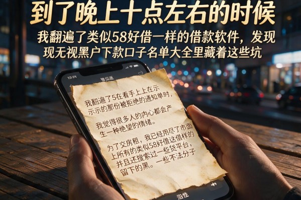 我翻遍了类似58好借一样的借款软件,发现无视黑户下款口子名单大全里藏着这些坑
