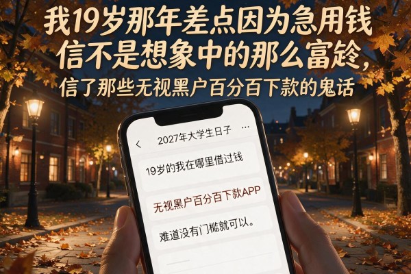 我19岁那年差点因为急用钱信了那些无视黑户百分百下款的鬼话