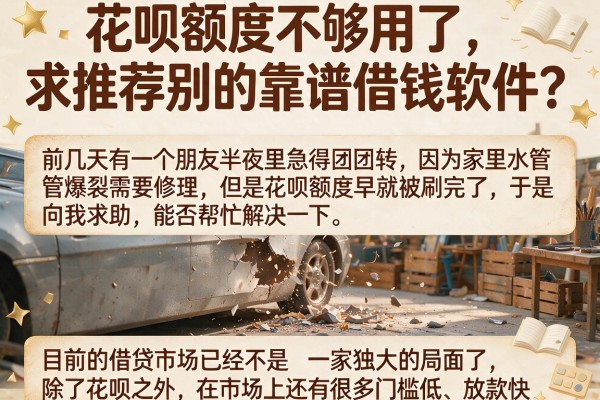 花呗额度不够用了，求推荐别的靠谱借钱软件？