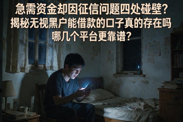 急需资金却因征信问题四处碰壁？揭秘无视黑户能借款的口子真的存在吗，哪几个平台更靠谱？