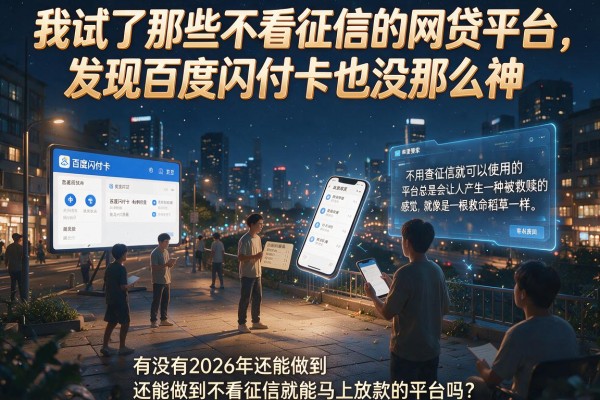 我试了那些不看征信的网贷平台，发现百度闪付卡也没那么神