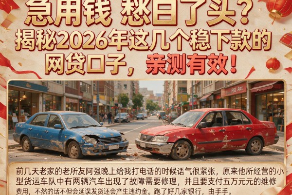 急用钱愁白了头？揭秘2026年这几个稳下款的网贷口子，亲测有效！