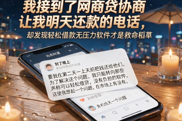 我接到了网商贷协商让我明天还款的电话，却发现轻松借款无压力软件才是救命稻草