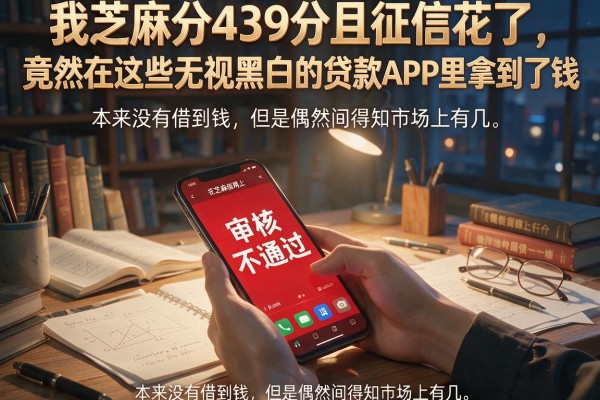 我芝麻分439分且征信花了，竟然在这些无视黑白的贷款APP里拿到了钱