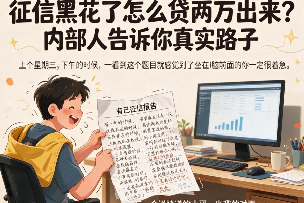 征信黑花了怎么贷两万出来?内部人告诉你真实路子