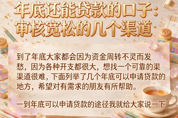 年底还能贷款的口子：审核宽松的几个渠道整理