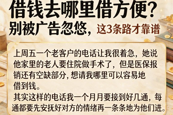 借钱去哪里借方便？别被广告忽悠，这3条路才靠谱