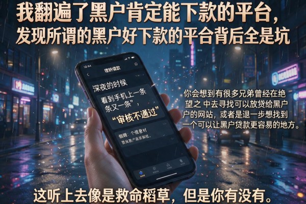 我翻遍了黑户肯定能下款的平台，发现所谓的黑户好下款的平台背后全是坑