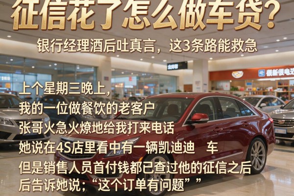 征信花了怎么做车贷？银行经理酒后吐真言，这3条路能救急