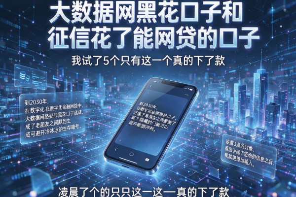 大数据网黑花口子和征信花了能网贷的口子，我试了5个只有这一个真的下了款