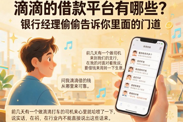 滴滴的借款平台有哪些？银行经理偷偷告诉你里面的门道