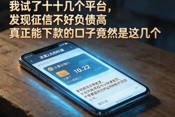 我试了十几个平台，发现征信不好负债高真正能下款的口子竟然是这几个