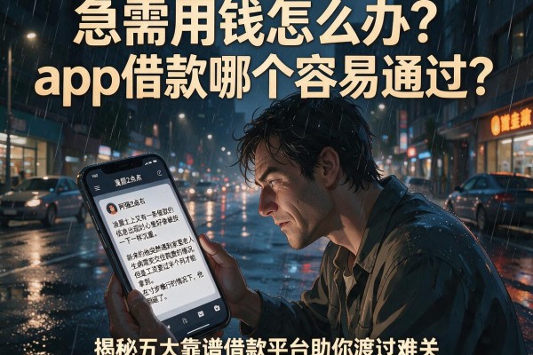 急需用钱怎么办？app借款哪个容易通过？揭秘五大靠谱借款平台助你渡过难关