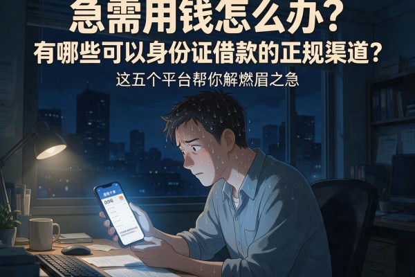 急需用钱怎么办？有哪些可以身份证借款的正规渠道？这五个平台帮你解燃眉之急