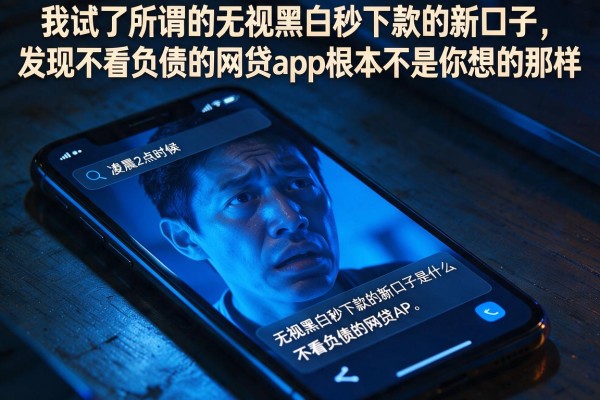 我试了所谓的无视黑白秒下款的新口子，发现不看负债的网贷app根本不是你想的那样