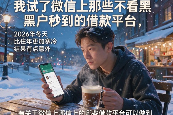 我试了微信上那些不看黑户秒到的借款平台，结果有点意外