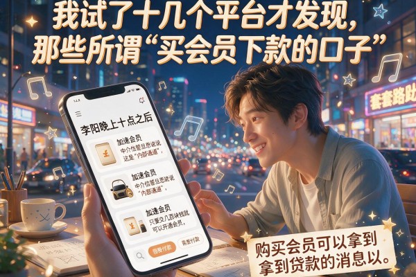 我试了十几个平台才发现，那些所谓“买会员下款的口子”全是套路