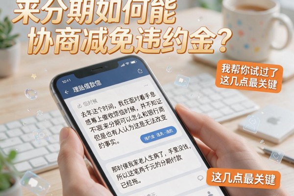 来分期如何能协商减免违约金？我帮你试过了，这几点最关键