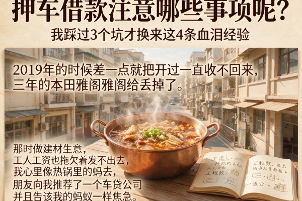 押车借款注意哪些事项呢？我踩过3个坑才换来这4条血泪经验
