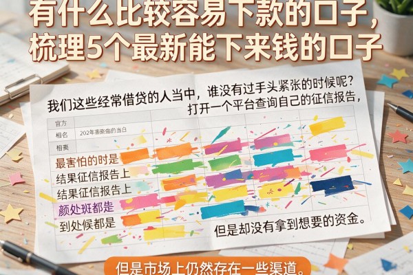 有什么比较容易下款的口子，梳理5个最新能下来钱的口子