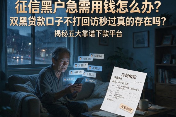 征信黑户急需用钱怎么办？双黑贷款口子不打回访秒过真的存在吗？揭秘五大靠谱下款平台