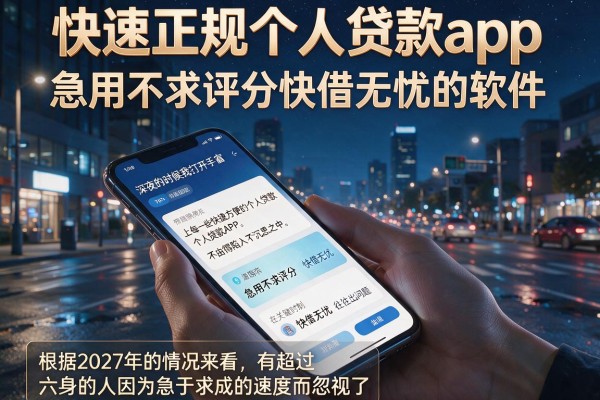 快速正规个人贷款app，整理五个急用不求评分快借无忧的软件