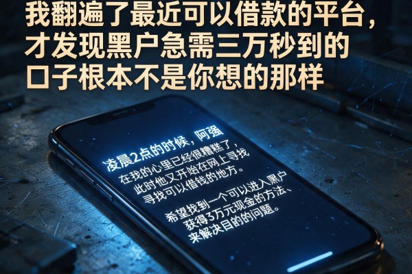 我翻遍了最近可以借款的平台，才发现黑户急需三万秒到的口子根本不是你想的那样