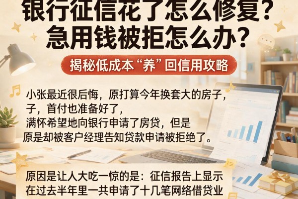银行征信花了怎么修复？急用钱被拒怎么办？揭秘低成本“养”回信用攻略