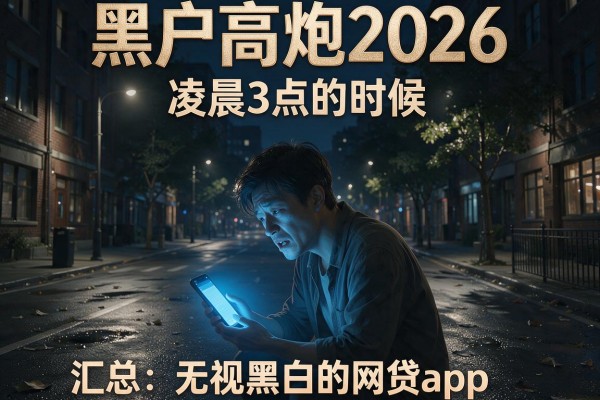 黑户高炮2026，汇总五个无视黑白的网贷app