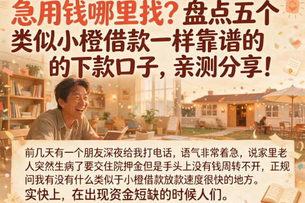 急用钱哪里找？盘点五个类似小橙借款一样靠谱的下款口子，亲测分享！