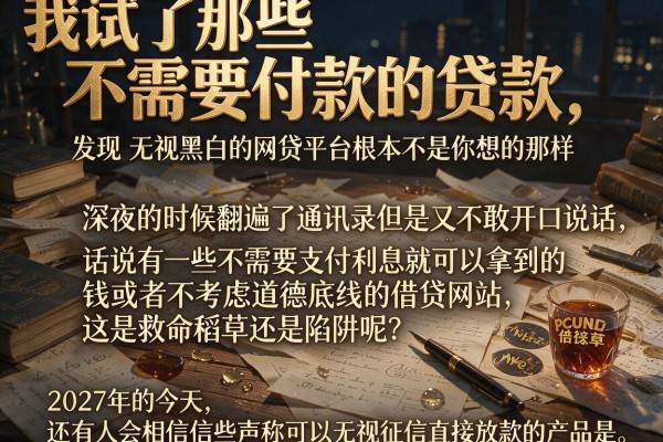 我试了那些不需要付款的贷款，发现无视黑白的网贷平台根本不是你想的那样