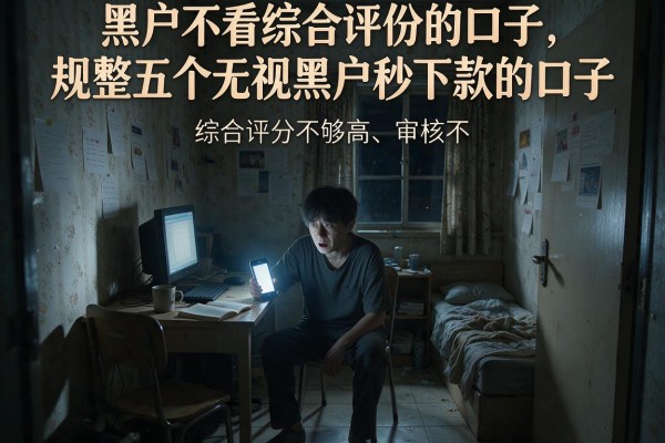 黑户不看综合评分的口子，规整五个无视黑户秒下款的口子
