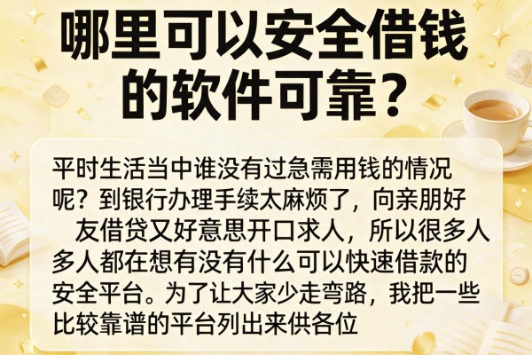 哪里可以安全借钱的软件可靠？整理了几个还在放款的