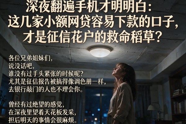 深夜翻遍手机才明白：这几家小额网贷容易下款的口子，才是征信花户的救命稻草