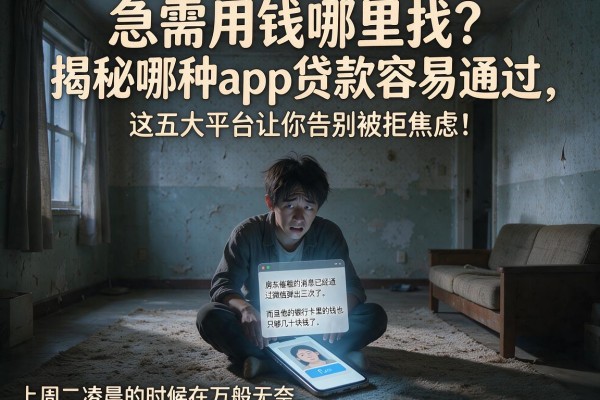 急需用钱哪里找？揭秘哪种app贷款容易通过，这五大平台让你告别被拒焦虑！