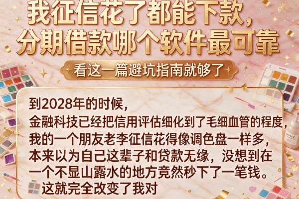 我征信花了都能下款，分期借款哪个软件最可靠，看这一篇避坑指南就够了