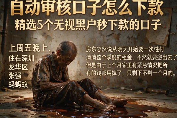 自动审核口子怎么下款，精选5个无视黑户秒下款的口子