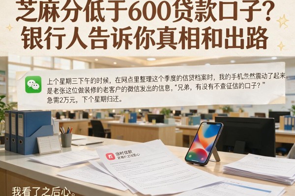 芝麻分低于600贷款口子？银行人告诉你真相和出路
