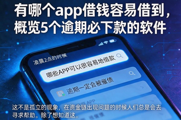 有哪个app借钱容易借到，概览5个逾期必下款的软件