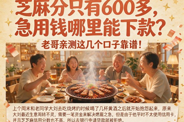 芝麻分只有600多，急用钱哪里能下款？老哥亲测这几个口子靠谱！_1