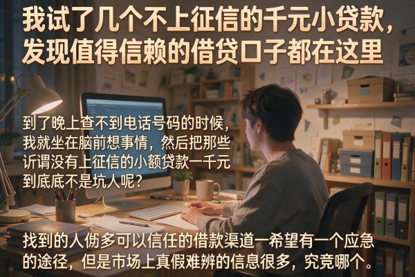 我试了几个不上征信的千元小贷款，发现值得信赖的借贷口子都在这里
