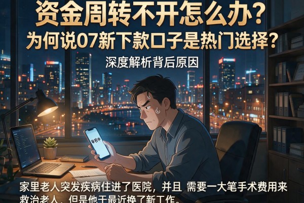 资金周转不开怎么办？为何说07新下款口子是热门选择？深度解析背后原因