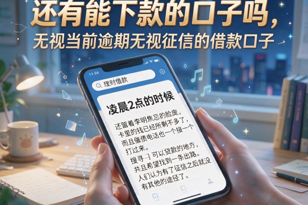 还有能下款的口子吗，遴选五个无视当前逾期无视征信的借款口子
