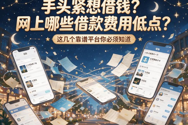 手头紧想借钱？网上哪些借款费用低点？这几个靠谱平台你必须知道