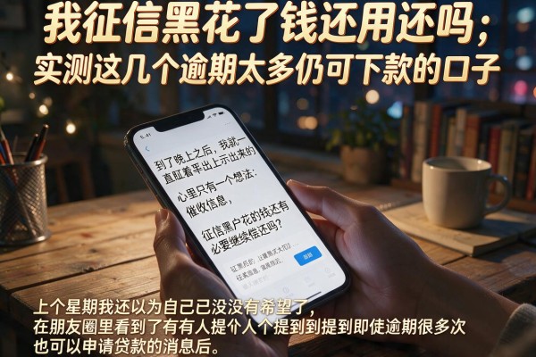 我征信黑花了钱还用还吗，实测这几个逾期太多仍可下款的口子